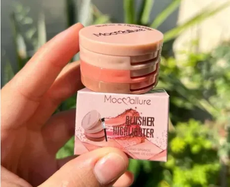 Peach 3-in-1 Blush Highlighter Kit