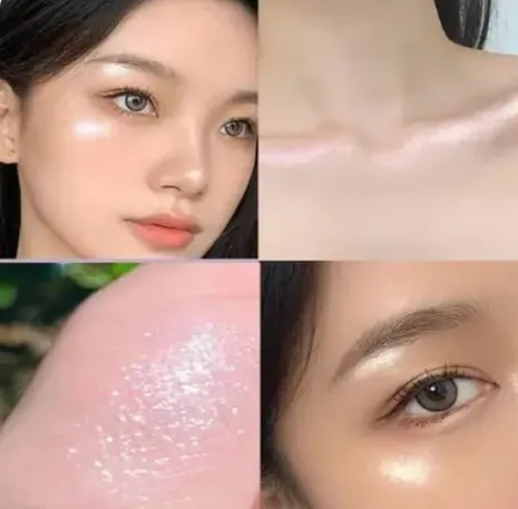 White Shimmer Highlighter 2 in 1 Cream Makeup