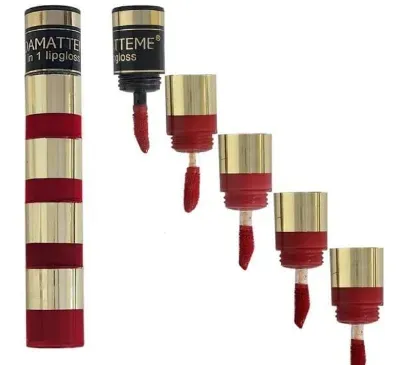 4 in 1 Matte Lip Gloss - Long Lasting Party Wear Bold Lips