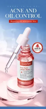 SADOER Salicylic Acid Acne Relief Serum 30ml – Oil Control, Acne Treatment & Dark Spot Remover for Oily, Acne-Prone Skin